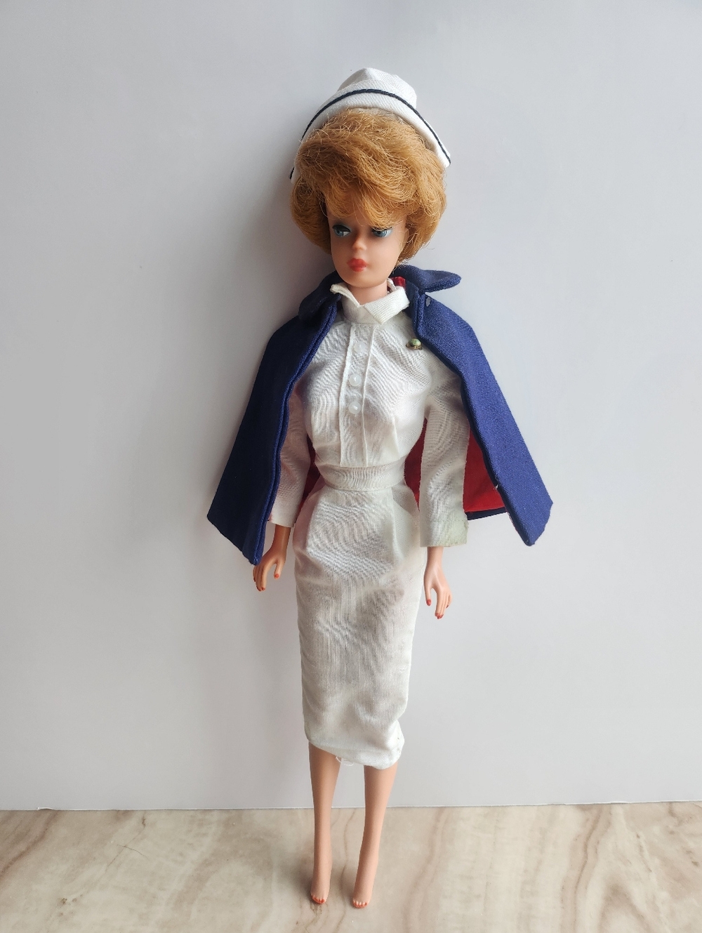 Vintage Barbie Bubble Cut Wearing #991 Registered Nurse Mattel